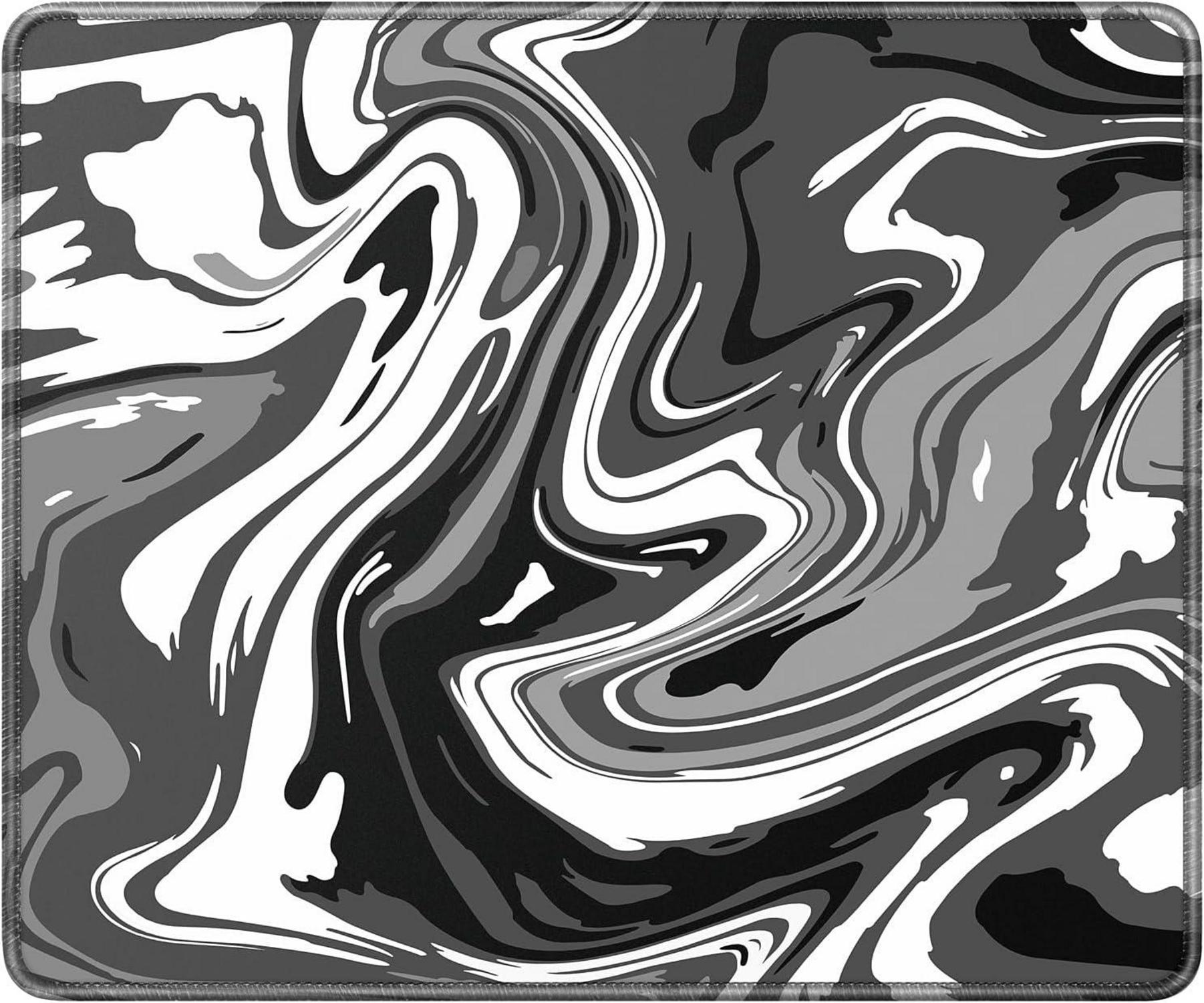 Mauspad 240x200mm Fluid Art Schwarz-Grau Anti-Rutsch Wasserdicht