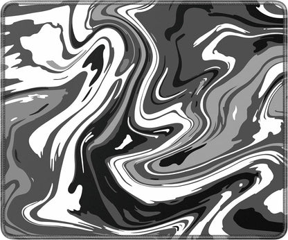 Mauspad 240x200mm Fluid Art Schwarz-Grau Anti-Rutsch Wasserdicht