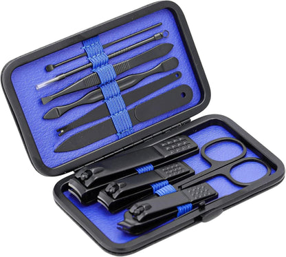 Professionelles Maniküre-Set Edelstahl 10-in-1 mit Lederetui