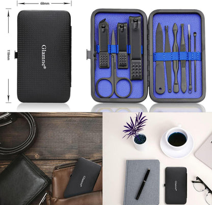 Professionelles Maniküre-Nagelknipser-Set 10-in-1 Edelstahl Blau