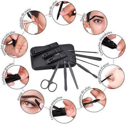 Professionelles Maniküre-Set Nagelpflege-Werkzeuge 10-in-1 Violett
