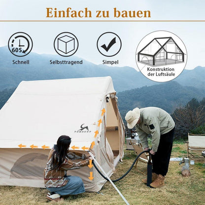 Aufblasbares 4 Personen Familienzelt Wasserdicht Outdoor