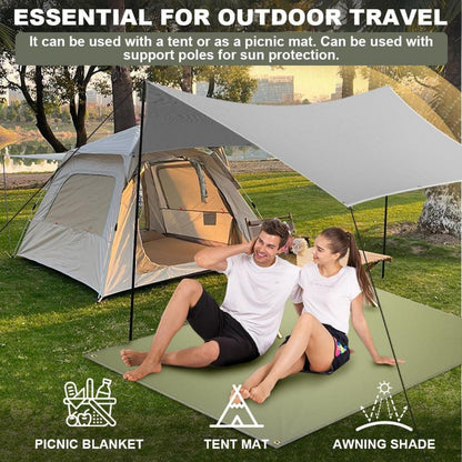 Flintronic Zeltplane Camping Bodenplane Hängematte Tarp Armeegrün