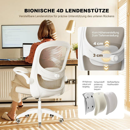 Ergonomischer Bürostuhl Bionische 4D-Lendenstütze 100° Armlehne