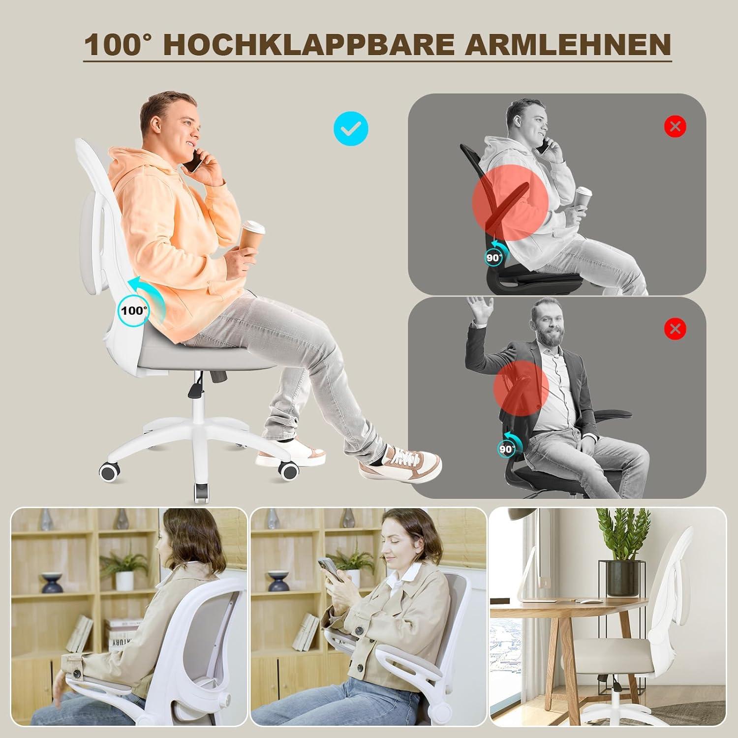 Bürostuhl Bionische 4D-Lendenstütze, Ergonomisch, Höhenverstellbar