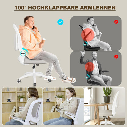Bürostuhl Bionische 4D-Lendenstütze, Ergonomisch, Höhenverstellbar