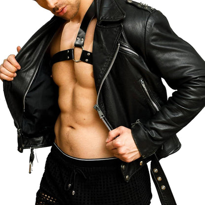 Punk Leder Harness Bondage Brustgurt Erotik Männer Dessous