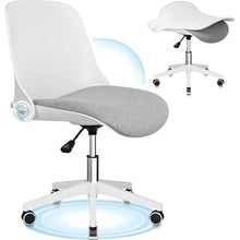 Ergonomischer klappbarer Bürostuhl ohne Armlehne Grau-f054