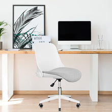 Ergonomischer klappbarer Bürostuhl ohne Armlehne Grau-f054