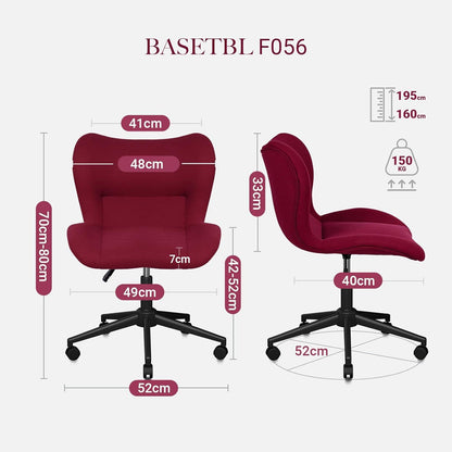 Drehstuhl Bürostuhl Stoff höhenverstellbar Schreibtischstuhl Schlafzimmer Rot
