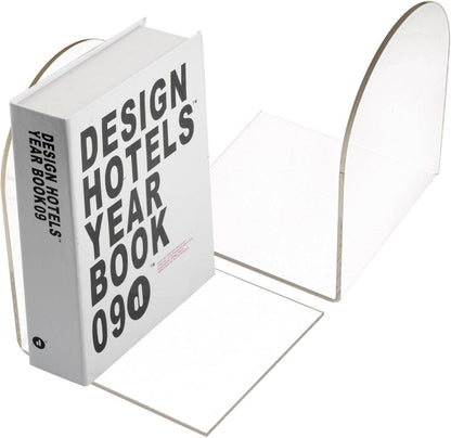 Buchstütze 2er Pack Acryl Transparent Bücherhalter Organizer