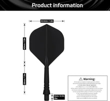 CyeeLife 2-In-1 Dart Flights und Schäfte Schwarz 9er Pack
