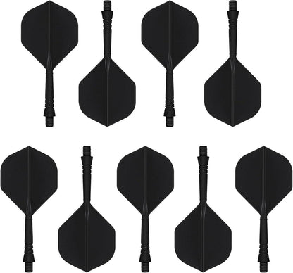 CyeeLife 2-In-1 Dart Flights and Shafts Pack of 9 Schwarz