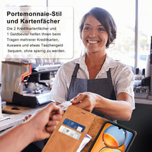 Hülle Xiaomi Redmi 13C Leder mit Schutzfolie Klappbar Braun
