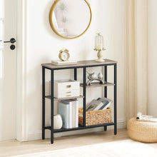 HOOBRO Schmaler Konsolentisch Greige-Schwarz 75 cm