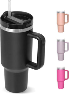 Thermobecher mit Strohhalm 1180ML Edelstahl Isolierbecher Tumbler Cup