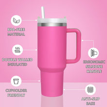 Thermobecher 1180ML mit Strohhalm Deckel Edelstahl