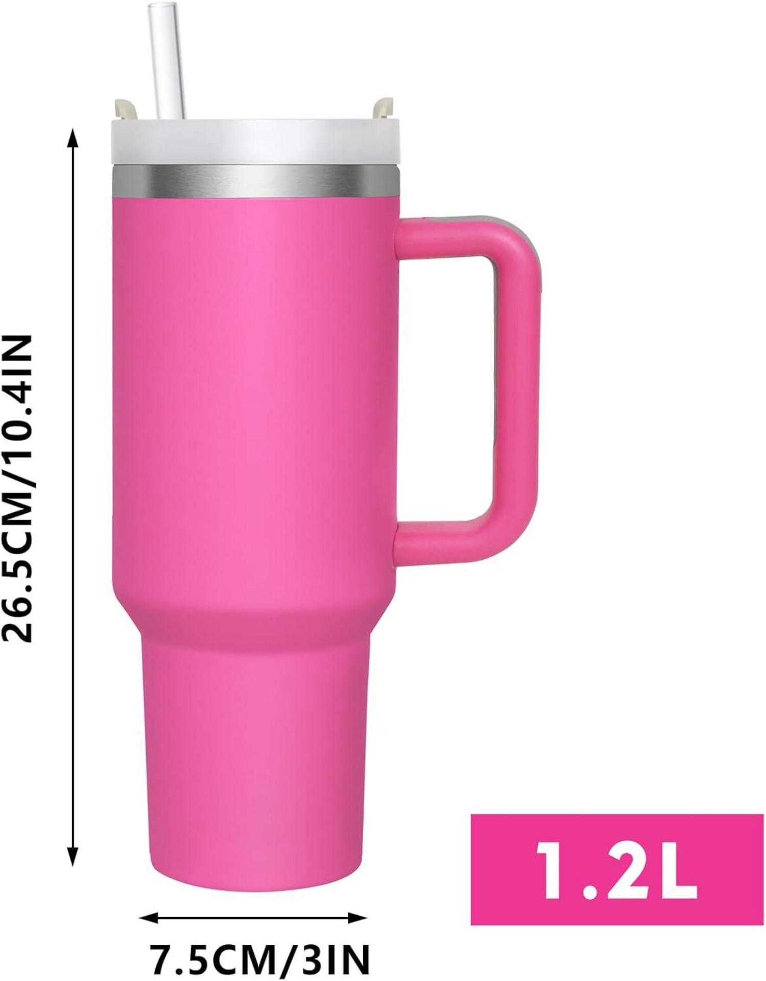 Thermobecher mit Strohhalm 1180ML Edelstahl Isolierbecher Tumbler Cup