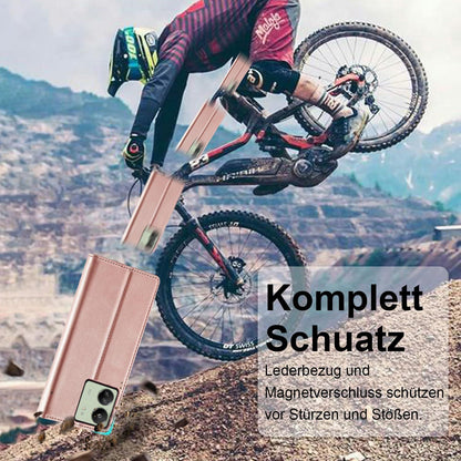 Handyhülle Xiaomi Redmi 13C Leder Wallet Hülle Schutzfolie Rosa