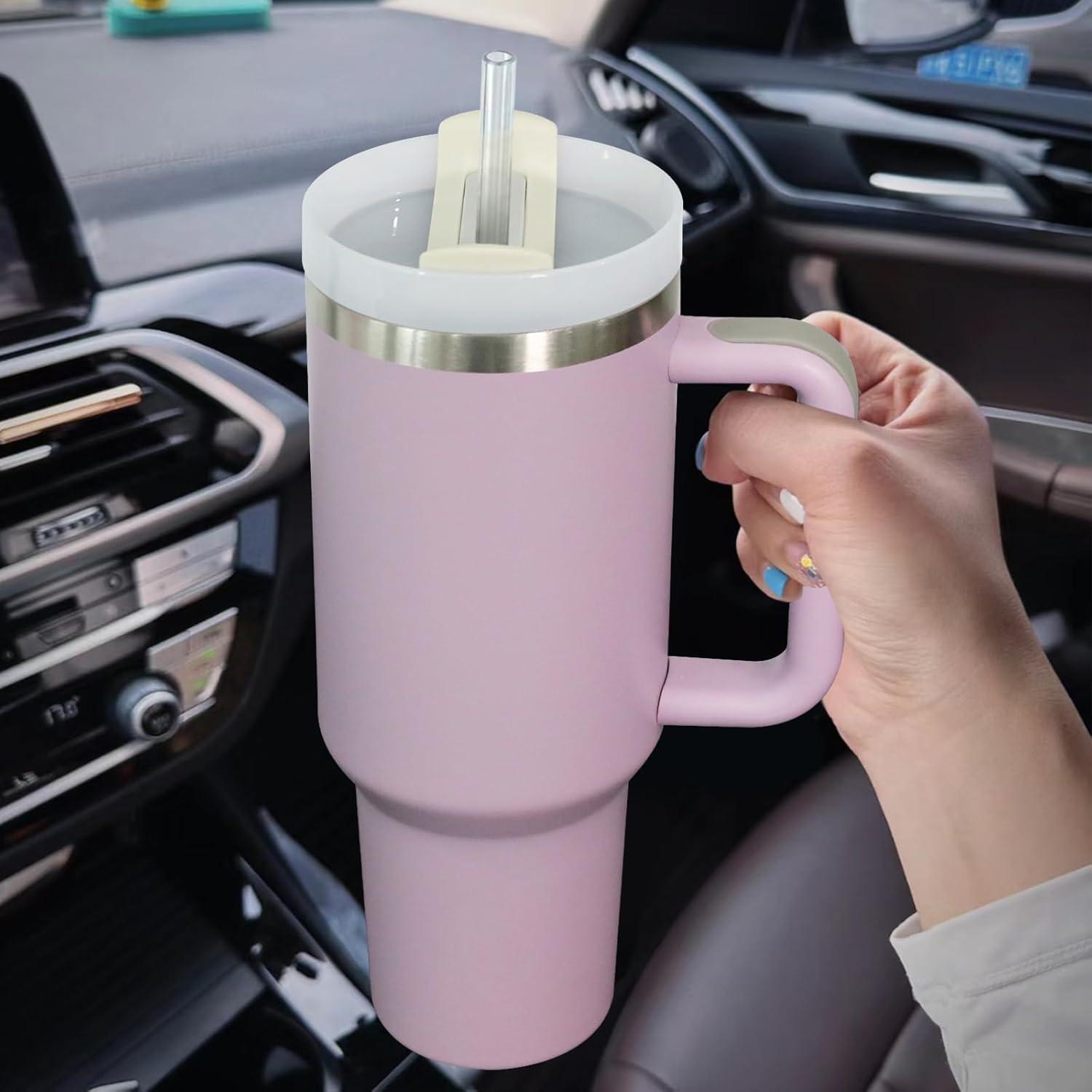 Thermobecher Strohhalm 1180ML Edelstahl Isolierbecher Tumbler Cup