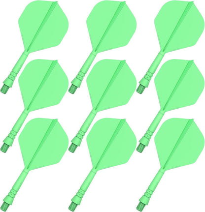 Präzisionsgeformte Dart Flights und Schäfte, 2-in-1 Dart