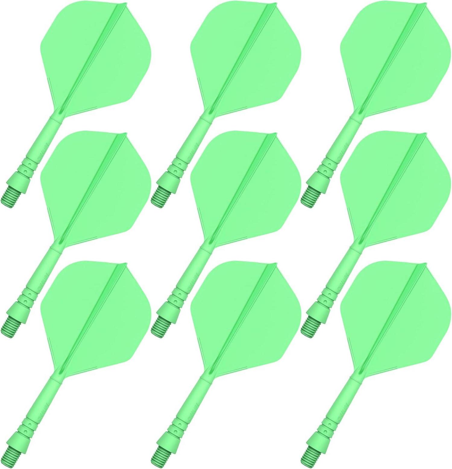 Präzisionsgeformte Dart Flights und Schäfte, 2-in-1 Dart