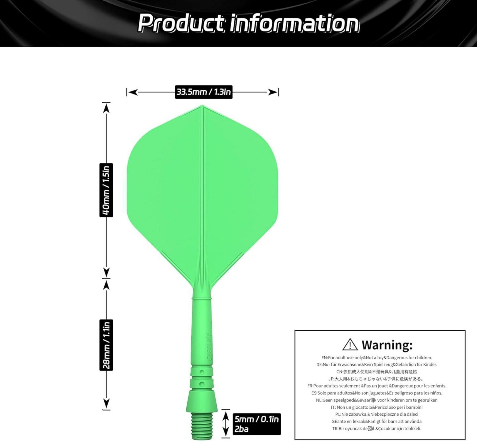 CyeeLife 2-In-1 Dart Flights Shafts Professional Accessories