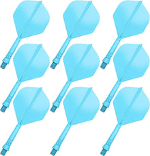 CyeeLife Integrierte Dart Flights und Schäfte Blau 2-in-1-Pack