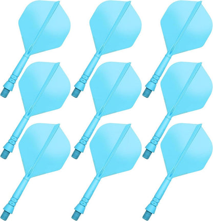 CyeeLife Integrierte Dart Flights und Schäfte Blau 2-in-1-Pack