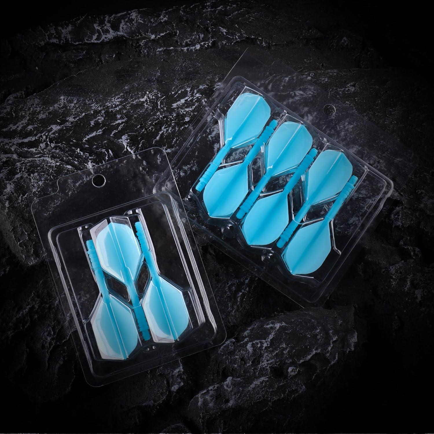 Dart Flights & Shafts 2-In-1 Professional Accessories Pack of 9 Blue