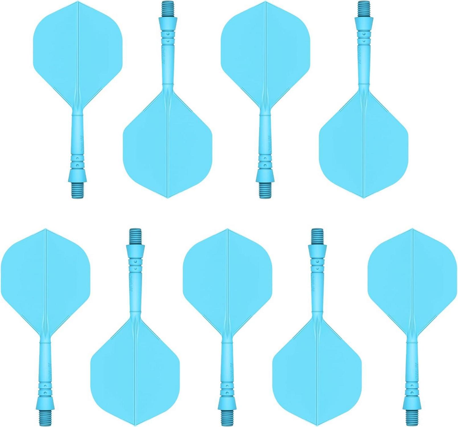 CyeeLife 2-In-1 Dart Flights und Schafts Blau 9er Pack