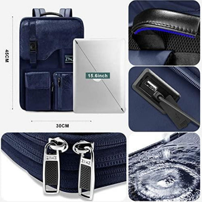 Laptop Rucksack 15,6 Zoll Business & Reise Rucksack Blau