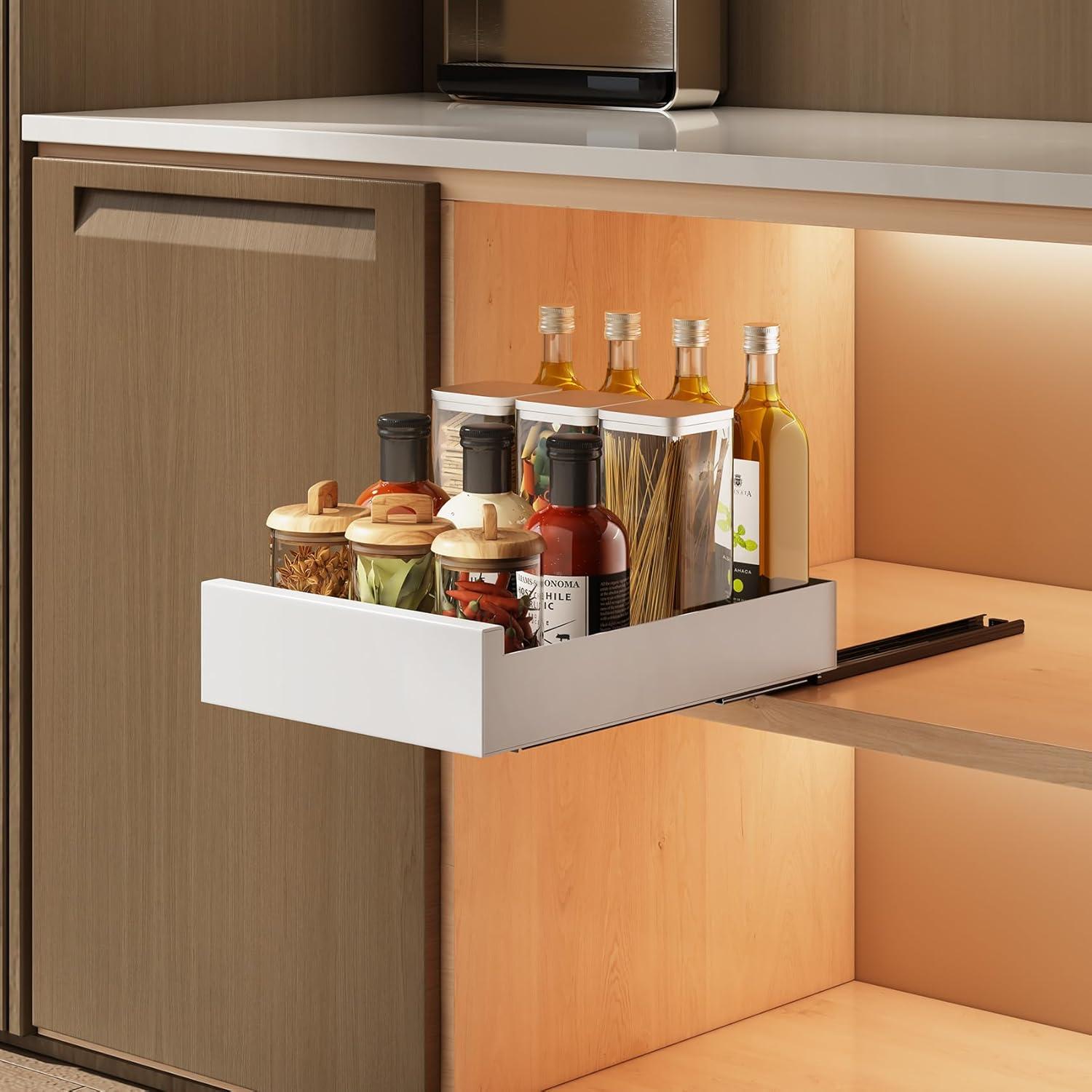 Ausziehbare Teleskopschublade für Küchenschränke 24x43x9cm