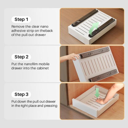 Ausziehbare Teleskopschublade für Küchenschränke 24x43x9cm