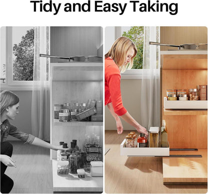 Ausziehbare Schublade für Küchenschränke 24x43x9cm Weiß - Teleskopschublade - Kein Bohren nötig