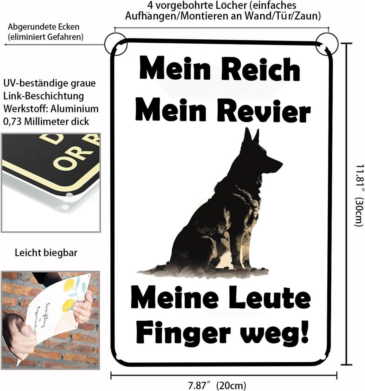 Schäferhund-Schild zur Wahrung des Territoriums und Schutz