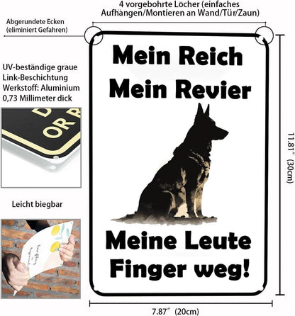 Schäferhund-Schild zur Wahrung des Territoriums und Schutz
