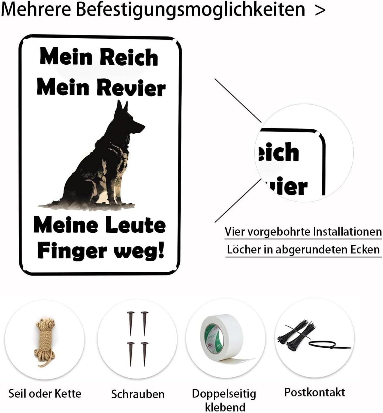 Schäferhund-Schild zur Wahrung des Territoriums und Schutz der Familie