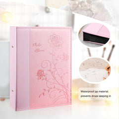 Miaikoe Fotoalbum 10x15 300 Fotos Slip in Leder Cover Rosa
