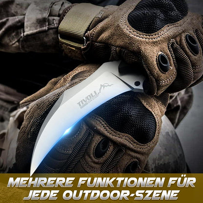 TIVOLI Outdoor Survival Messer D2 Stahl Klinge Kydexscheide Camping