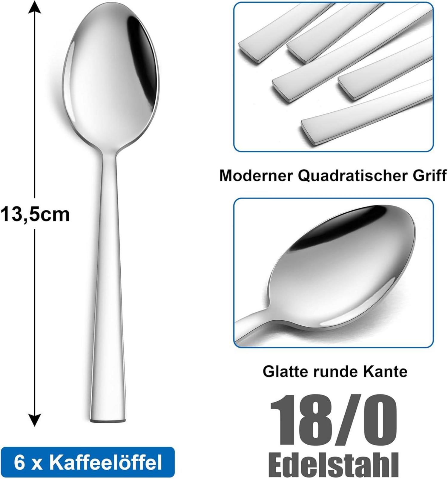 Kaffeelöffel Edelstahl Teelöffel Dessertlöffel 12er Set
