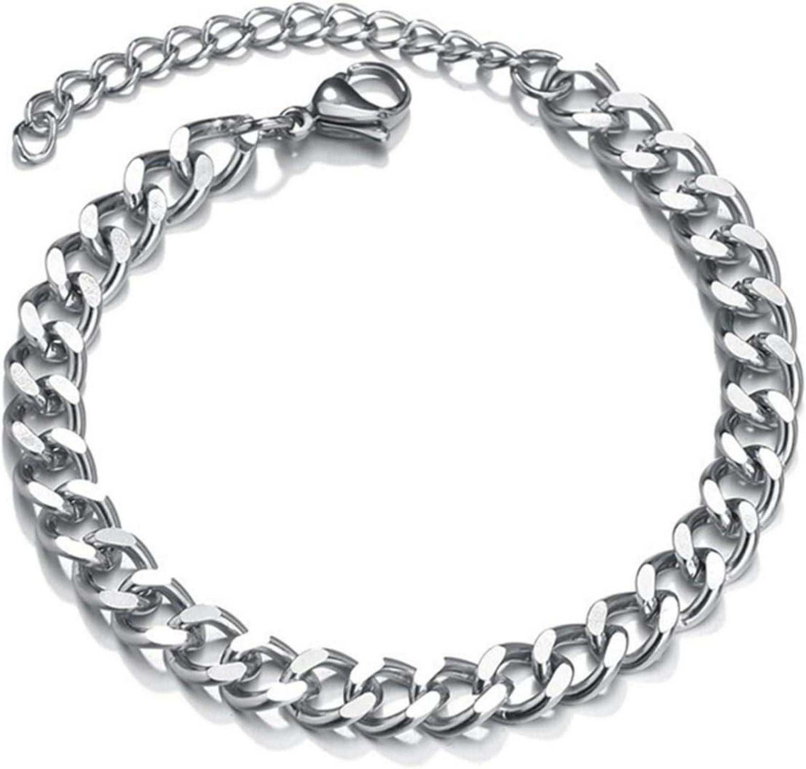 Edelstahl Kandare Armband 3/5/7MM HipHop Rapper 18+5CM