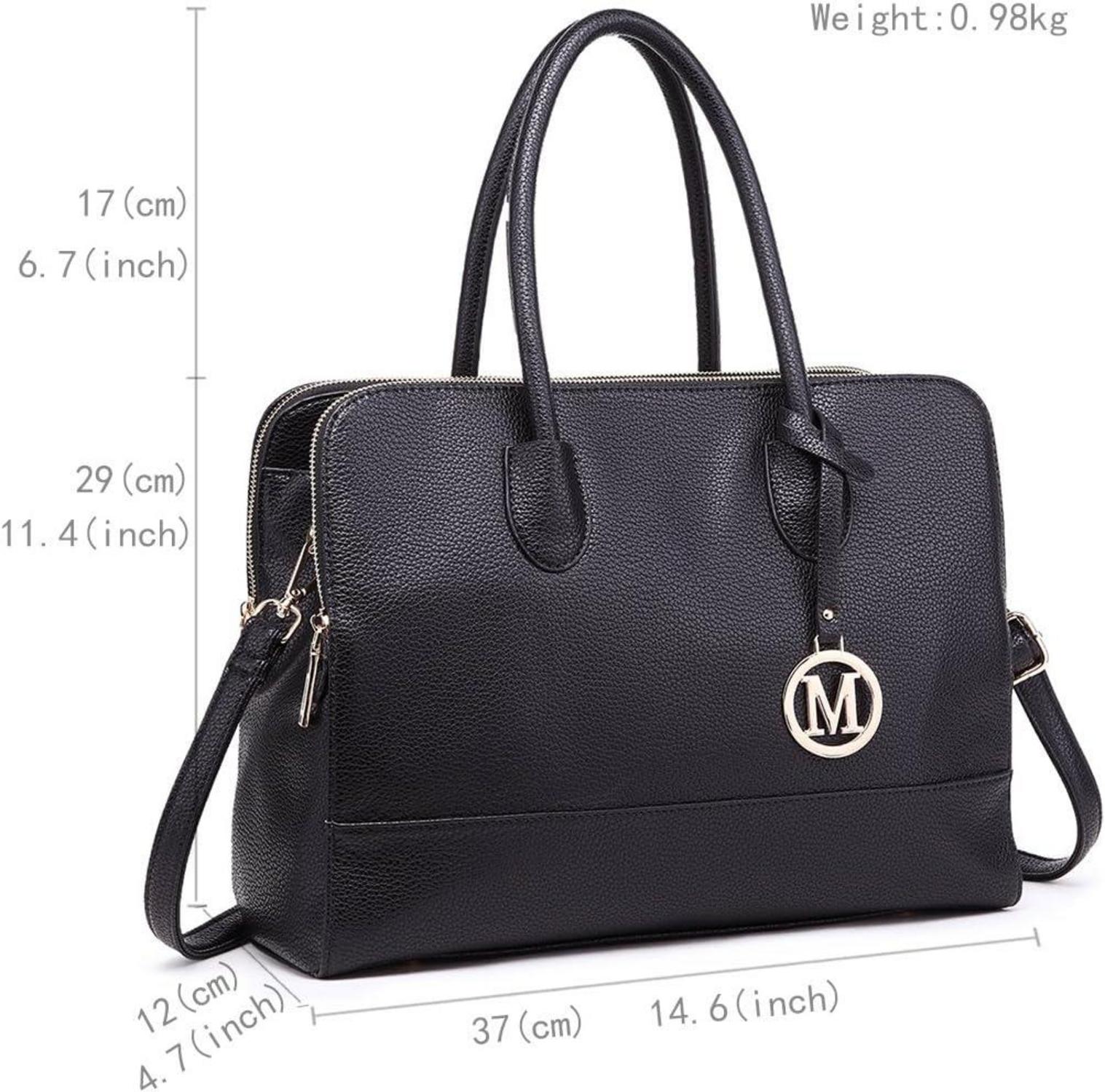 Große Miss Lulu PU Handtasche Damen Retro Elegant cognac