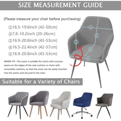 Stretch Stuhlhussen 2er Set – Grau, für Esszimmer & Büro