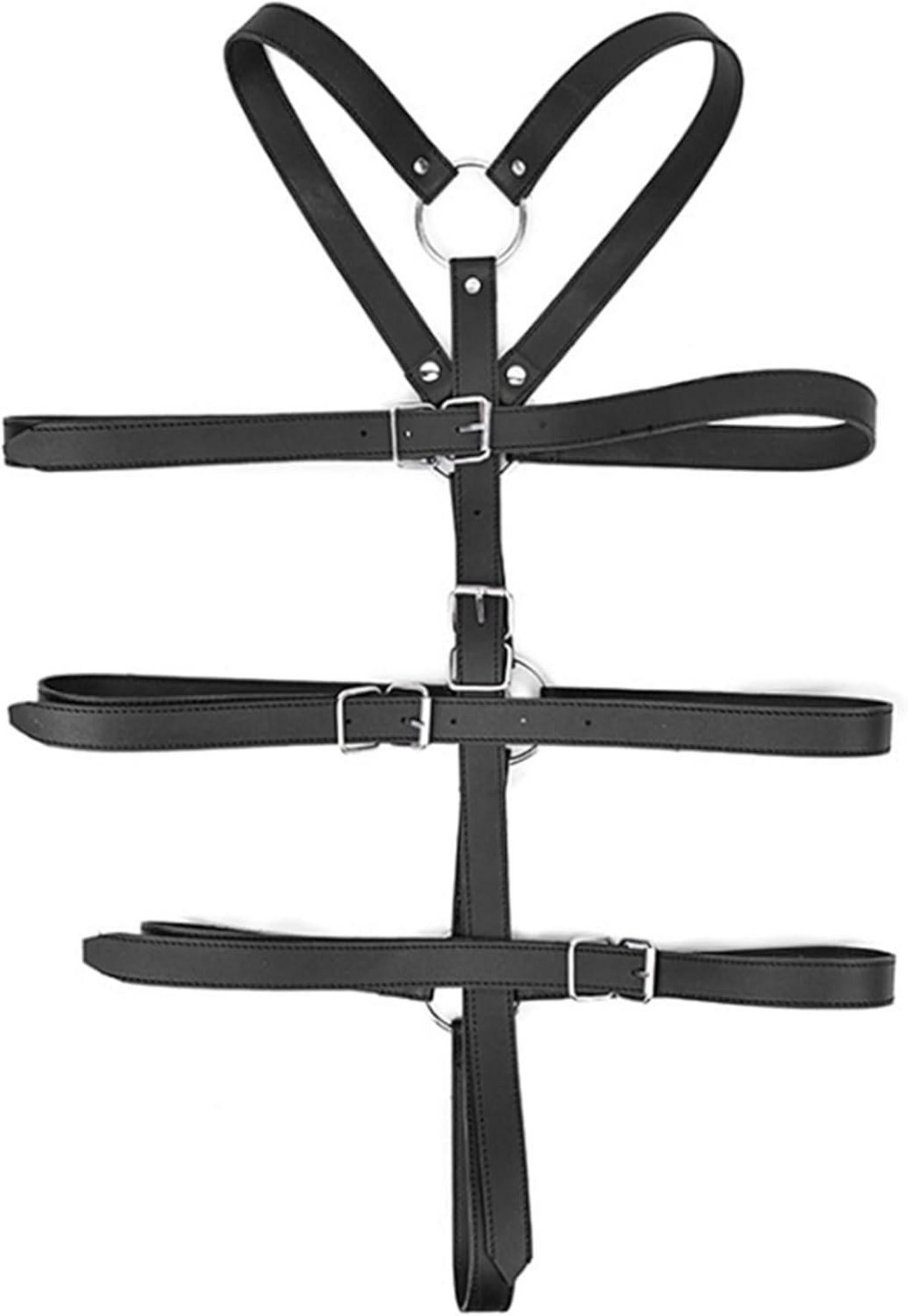 Sex Bondage Set Leder Fesselset Riemenbody BDSM Frauen Anfänger