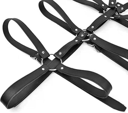 Riemenbody Bondage Set Leder Fesselset BDSM Sexspielzeug Frauen Punk Harness