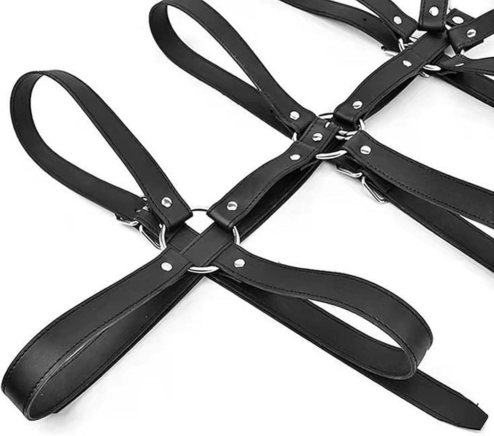 Riemenbody Bondage Set Leder Fesselset BDSM Sexspielzeug Frauen Punk Harness