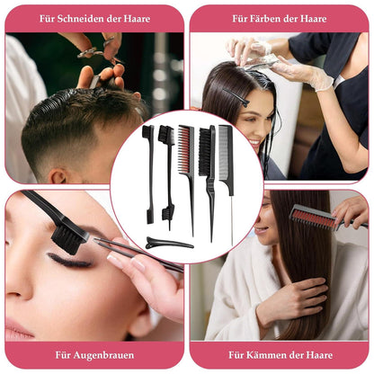 Sleek Bun Bürste Set mit 5 Clips, Styling Kamm, HaarbüRste und