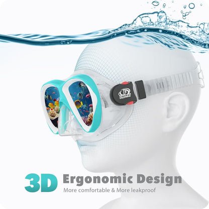 Taucherbrille Kinder Schwimmbrille für Jungen Mädchen 3-14