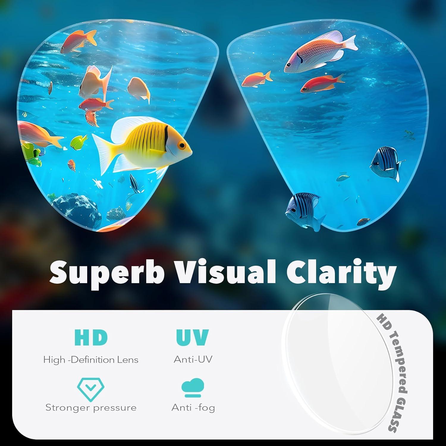 Findway Taucherbrille Kinder 180° Panorama Schwimmbrille für Jungen Mädchen ab 3 Jahre